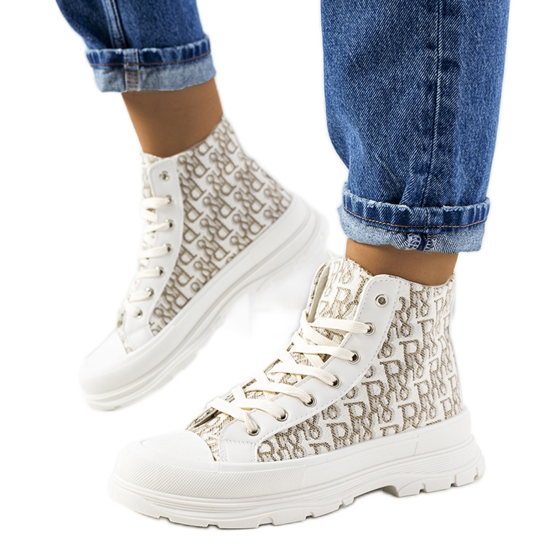 Béžové tenisky, dámské boty, Chester béžový