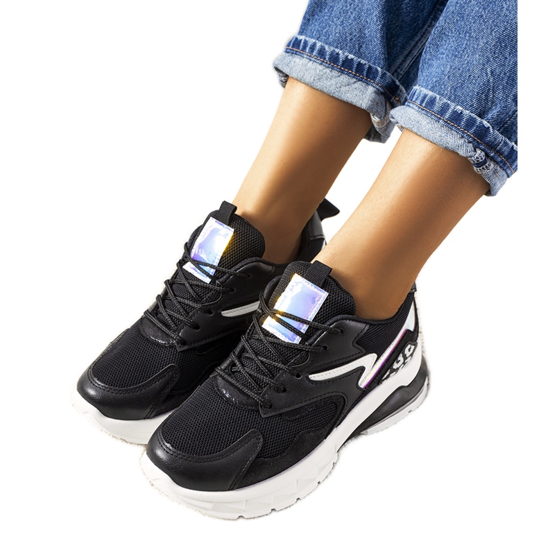 Černé holografické tenisky George černá