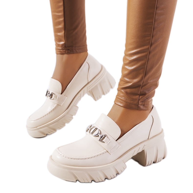 Béžové mokasíny na silné podrážce Brant béžový