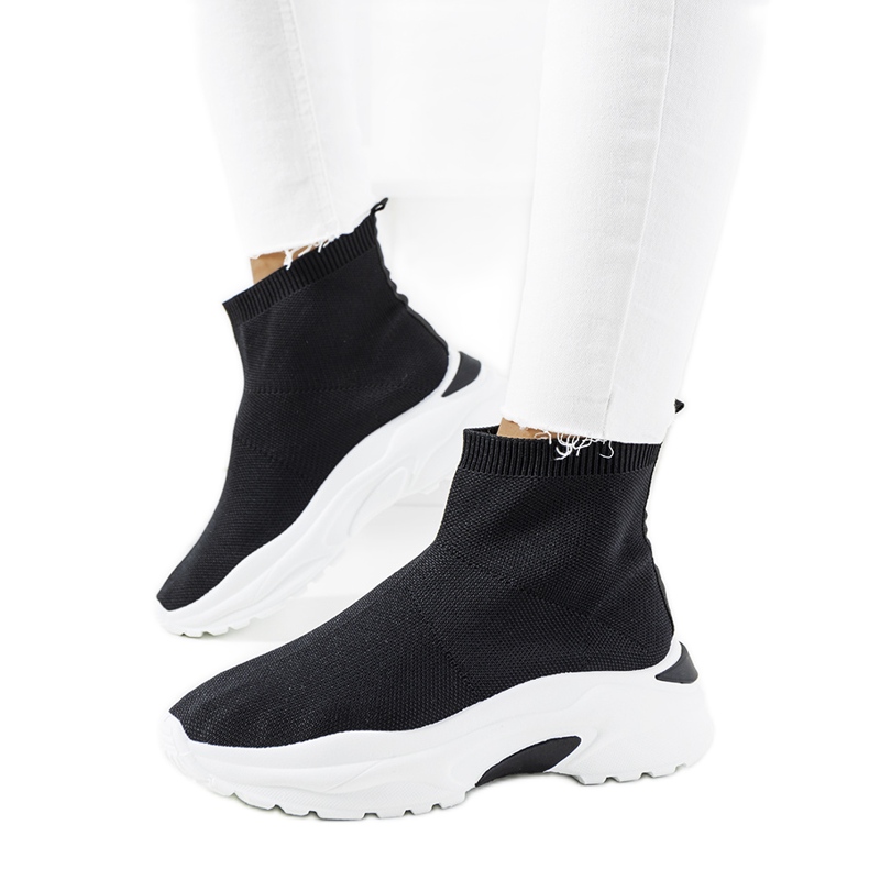 Černé vysoké tenisky černá