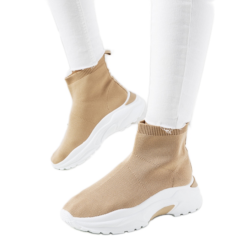 Hnědé vysoké tenisky hnědý