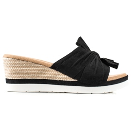 W. Potocki Sandály na klínku Potocki černý