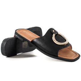 W. Potocki Potocki embosované pantofle černý