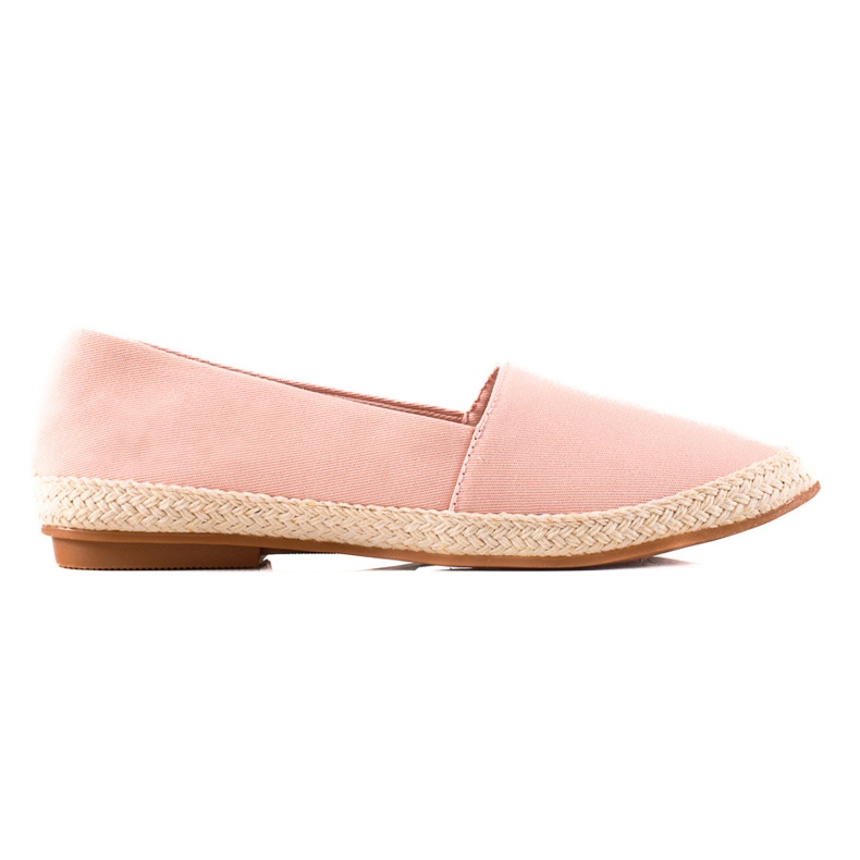Ideal Shoes Klasické espadrilky růžový Ideal Shoes Klasické espadrilky růžový