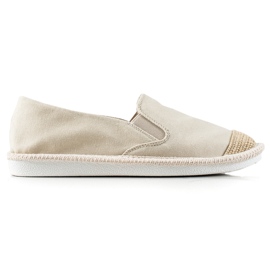 TRENDI Ležérní béžové espadrilky béžový TRENDI Ležérní béžové espadrilky béžový
