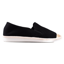TRENDI Ležérní černé espadrilky černý