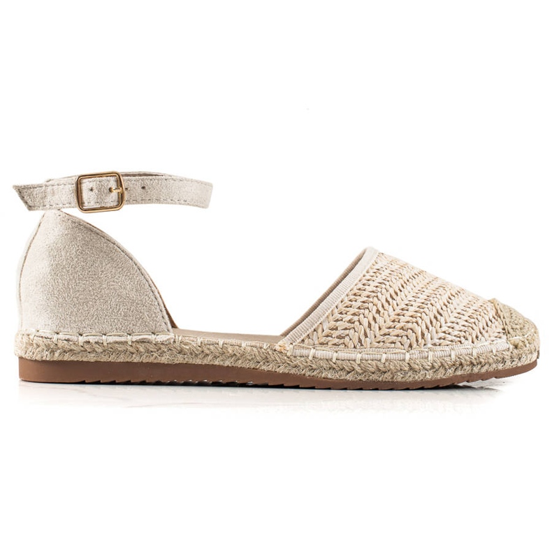 Anesia Paris Pletené Espadrilky Se Sponou béžový Anesia Paris Pletené Espadrilky Se Sponou béžový