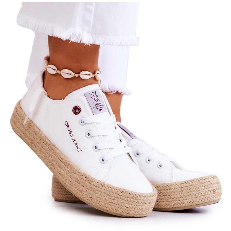 Big Star Sportovní boty Espadrilky Cross Jeans JJ2R4005C White bílý