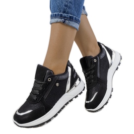 Černé lesklé dámské tenisky Onio černý