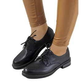 Černé prolamované oxfordky Edda černý