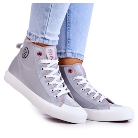 Dámské vysoké tenisky Cross Jeans JJ2R4057C šedé šedá Dámské vysoké tenisky Cross Jeans JJ2R4057C šedé šedá