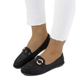 Černé dámské mokasíny Leila černý