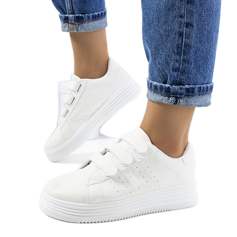 Bílé tenisky na platformě Nizza bílý