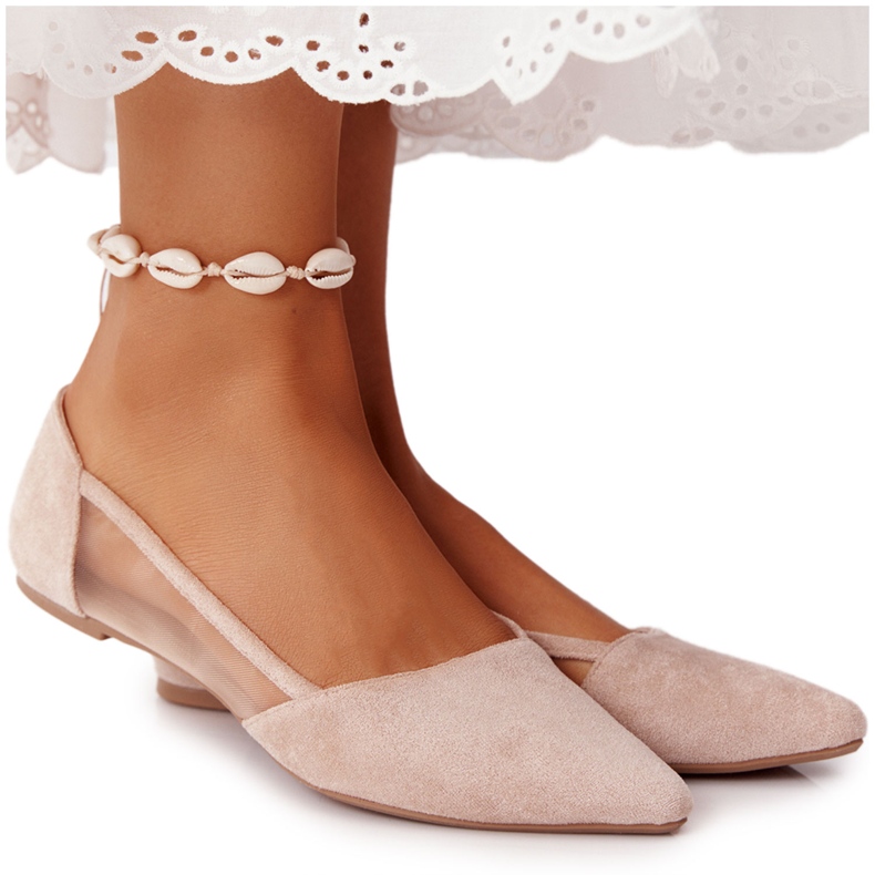 Baleríny Spitz With Mesh Beige 8BL71-2015 béžový