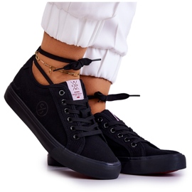 Dámské materiálové tenisky Cross Jeans JJ2R4049C Black černý
