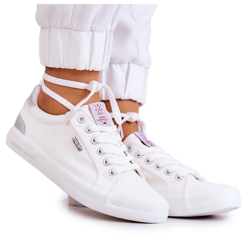 Dámské Tenisky Tied Cross Jeans JJ2R4038C White bílý Dámské Tenisky Tied Cross Jeans JJ2R4038C White bílý