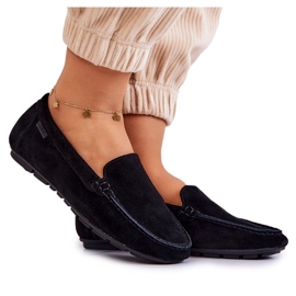 Dámské semišové mokasíny Big Star JJ274654 Black černý