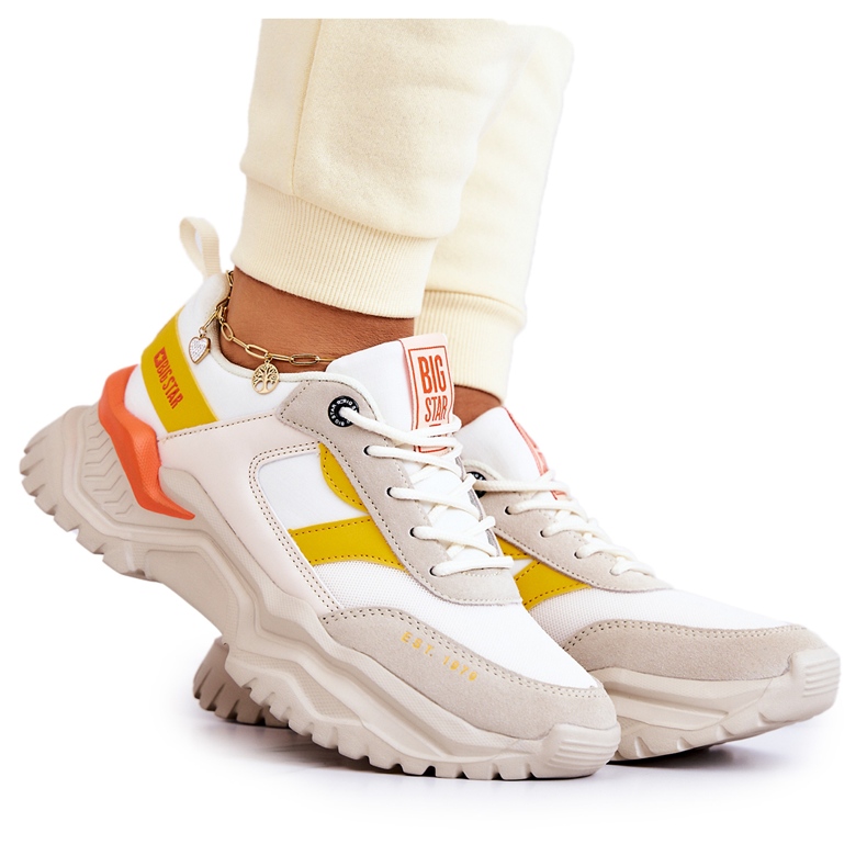 Dámské sportovní boty Big Star JJ274A411 White and Beige béžový