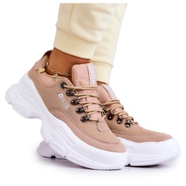 Dámská sportovní obuv Sneakers Big Star JJ274A222 Béžová béžový Dámská sportovní obuv Sneakers Big Star JJ274A222 Béžová béžový