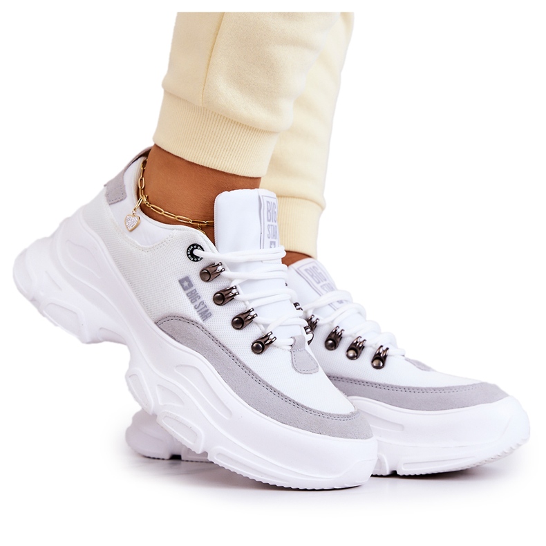 Dámská sportovní obuv Sneakers Big Star JJ274A220 White bílý Dámská sportovní obuv Sneakers Big Star JJ274A220 White bílý