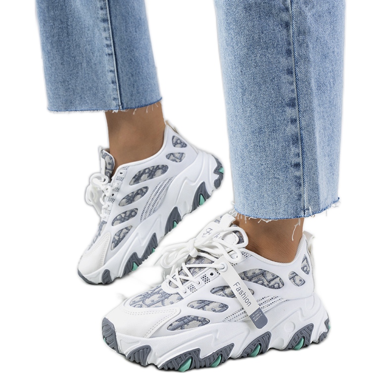 Dámské bílé tenisky značky Melsen bílý vícebarevný Dámské bílé tenisky značky Melsen bílý vícebarevný