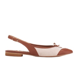 Marco Shoes Sandály v kombinaci přírodní kůže a látky béžový Marco Shoes Sandály v kombinaci přírodní kůže a látky béžový