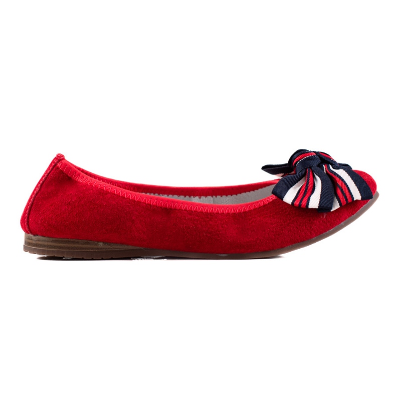 Filippo Kožená Balerína S Mašlí červené