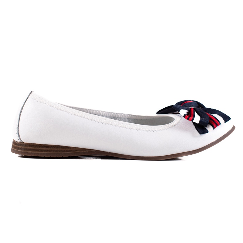 Filippo Kožená Balerína S Mašlí bílý