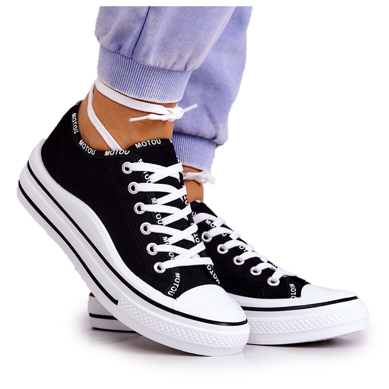 S.Barski Dámské černé tenisky Menifee se zavazováním černá S.Barski Dámské černé tenisky Menifee se zavazováním černá