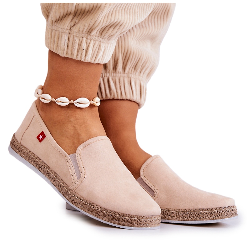 Dámské espadrilky Slip-On Big Star JJ276001 Béžová béžový
