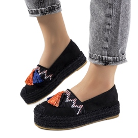 Černé espadrilky na platformě Pisquid černý