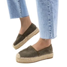 Prolamované espadrilky zelené Capelle zelený