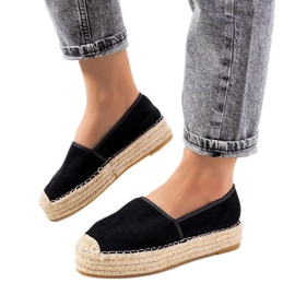 Prolamované espadrilky Black Capelle černý