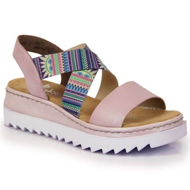 Rieker W RKR533 fialové gumové sandály fialový