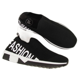 Černé sportovní boty slip on Filippo W PAW224A černá Černé sportovní boty slip on Filippo W PAW224A černá