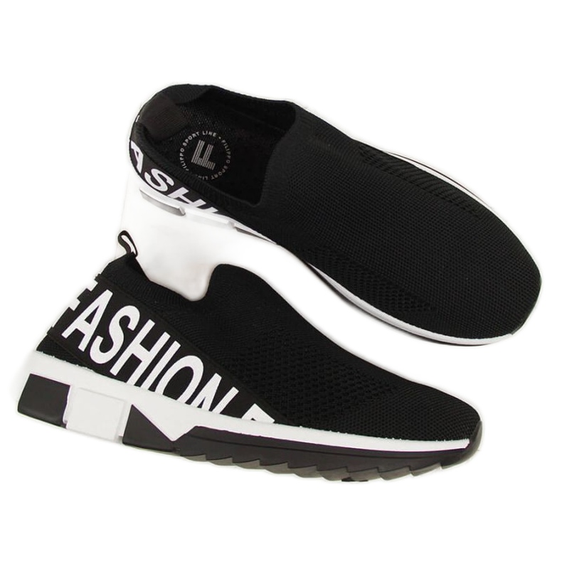 Černé sportovní boty slip on Filippo W PAW224A černá