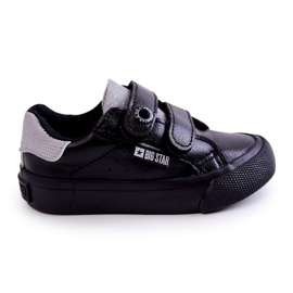 Dětské tenisky na suchý zip Big Star JJ374110 Černo-šedé černý