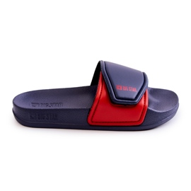 Lehké dětské pantofle Big Star JJ374351 Navy Blue červený námořnická modř