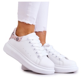 FE1 Klasické dámské sportovní boty bílé a béžové Meleris bílý