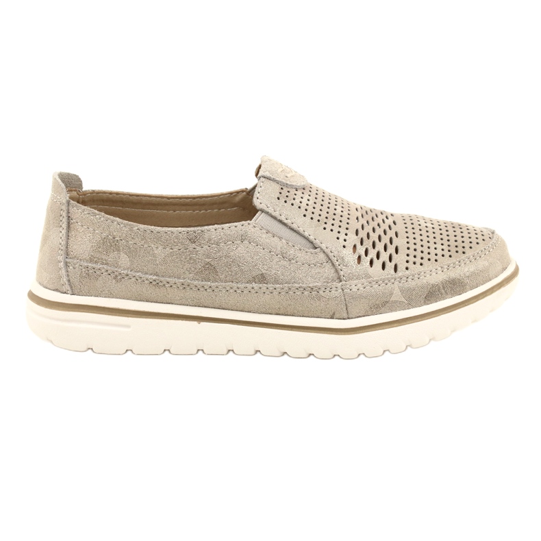 Pohodlná sportovní obuv na platformě Jezzi 20PB08-1653 béžový zlatý Pohodlná sportovní obuv na platformě Jezzi 20PB08-1653 béžový zlatý