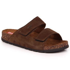 Kůže na suchý zip Big Star M JJ176002 hnědá hnědý Kůže na suchý zip Big Star M JJ176002 hnědá hnědý