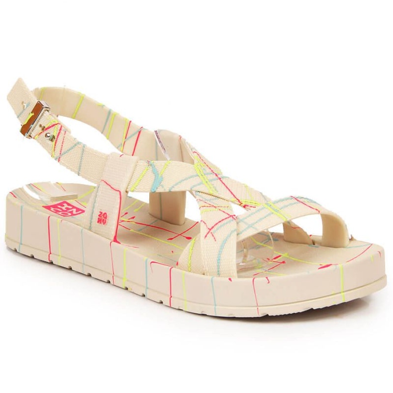 Zaxy W INT1709 béžové gumové sandály béžový