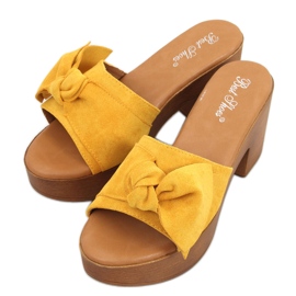 Pantofle ala Zeri Yellow dřeváky žluť
