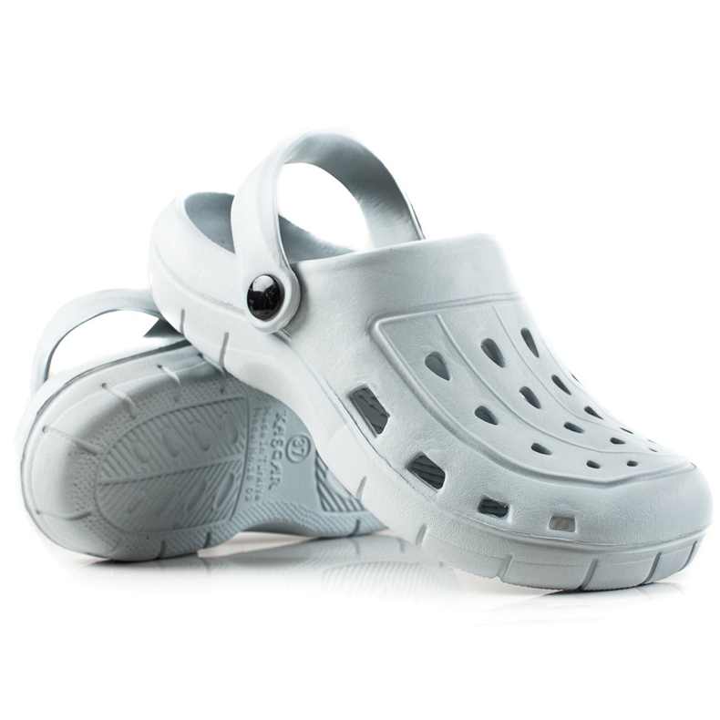 TRENDI Světle šedé pantofle šedá