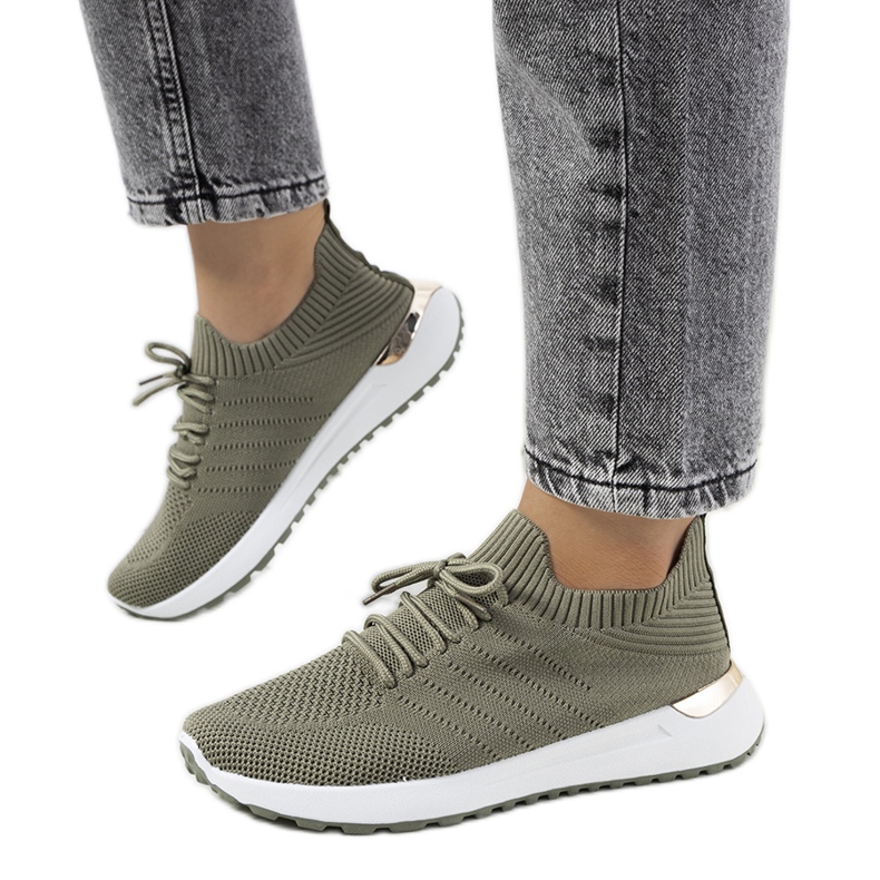 Sportovní tenisky Green Ellice khaki zelená Sportovní tenisky Green Ellice khaki zelená
