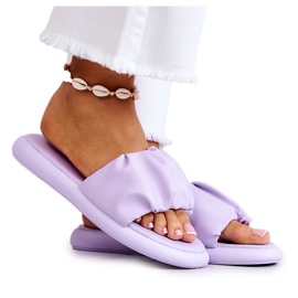 S.Barski Dámské klasické pantofle Purple Feline fialová