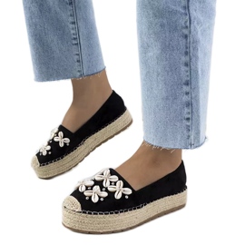 Černé espadrilky na platformě Paffen černý