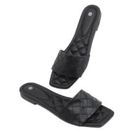 Sahar Black pantofle se čtvercovou podrážkou černá Sahar Black pantofle se čtvercovou podrážkou černá