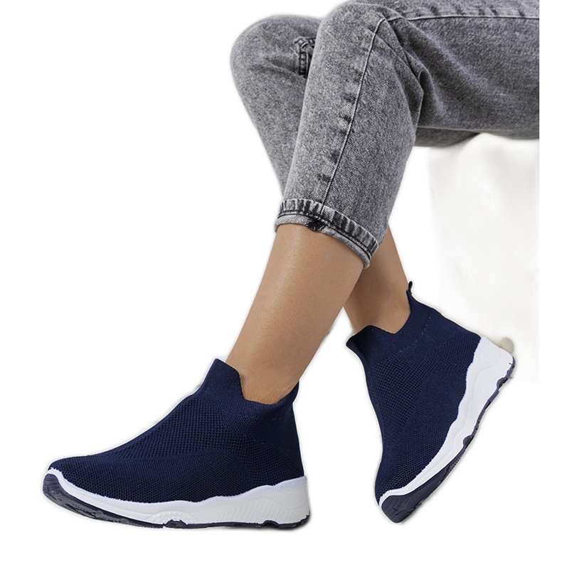 Srnčí námořnické kotníkové tenisky modrý