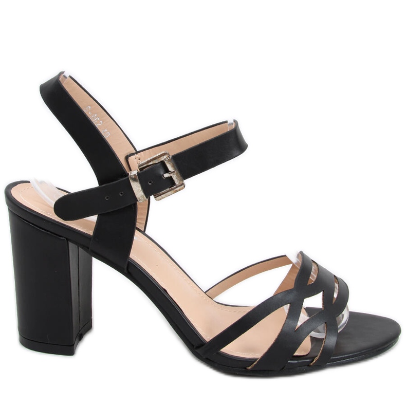 Sandály na vysokém podpatku Rania Black černá Sandály na vysokém podpatku Rania Black černá